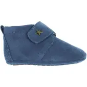 Bisgaard Chaussures en cuir à semelle souple - Bébé Star - Bleu - - 27 - Chaussons en Cuir