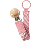 BIBS Paci Braid attache-tétine Dusty Pink / Baby Pink 1 pcs