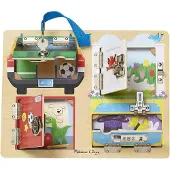 Melissa & Doug Wooden Activity Board Lock And Latch (806100) Toy Multicolore Enfants