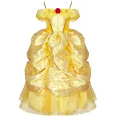 Great Pretenders Déguisement - Belle - Or - - 5-6 ans (110-116) - Costumes