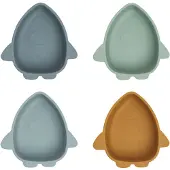 Liewood Bols - Silicone - 4 Pack - Iggy - Space Blue Multi Mix - - UneTaille - Bol