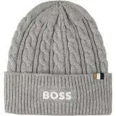 BOSS Bonnet en maille torsadée avec logo brodé pour enfant