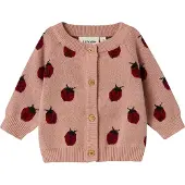 Lil’ Atelier Cardigan 'NBFLULIO' rose ancienne / bordeaux / noir