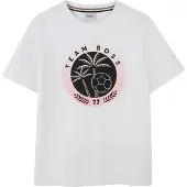 BOSS T-shirt en coton avec motif artistique créatif pour enfant