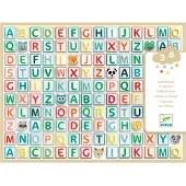Djeco Autocollants - 300 pièces - Alphabet 3D - - UneTaille - Autocollants