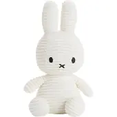 Miffy assise en velours côtelé - blanc cassé - 23 cm