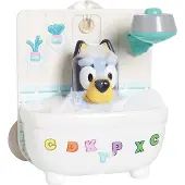Toomies TOMY Douche & Frotter Bluey - Créez Vos Propres Bulles - Inclus Douche amovible et Jouet Bluey - Jouets de bain interactifs - 18 Mois