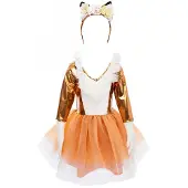 Great Pretenders Déguisement - Robe de princesse renard - Orange - - 5-6 ans (110-116) - Costumes