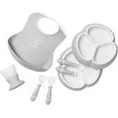 BabyBjörn Set de Vaisselle - 8 Parties - Gris - - UneTaille - Set de Vaisselle