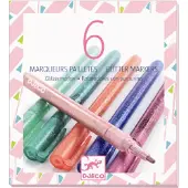 Djeco Marqueurs Magiques - 6 pces - Pastel av. Brillant - - UneTaille - Marqueur