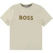 BOSS J52711 Short Sleeve T-shirt Beige 14 Years Garçon