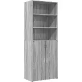 vidaXL Highboard Gris Sonoma 70x42,5x185 cm Matériau dérivé du bois