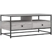 vidaXL Table basse Gris Sonoma 100x51x45 cm Bois composite