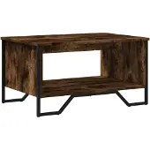 vidaXL Table basse chêne fumé 75x51x40 cm Bois composite