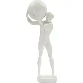 Mauro Ferretti sculpture Atlas 18x12,5x50 blanc