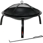 TRIZERATOP Bac à feu, foyer 56x39 cm avec pare-étincelles