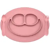 Ezpz Set de Vaisselle - Silicone - 3 Parties - Rose Cendré - - UneTaille - Set de Vaisselle