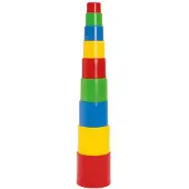 Dantoy Tasses de Construction - 9 pièces - 51 cm - - UneTaille - Blocs Empilables