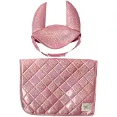 ByAstrup Chabraque et bonnet chasse-mouches Glitter Hobby Horse Saddle Pad Pink