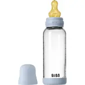 BIBS Baby Glass Bottle Round Latex biberon anti-coliques Baby Blue 1 pcs