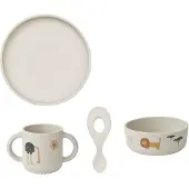 Liewood Service de vaisselle 'Vivi' crème / moutarde / vert foncé / orange