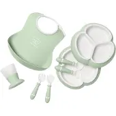 BabyBjörn Set de Vaisselle - 8 Parties - Vert Pastel - - UneTaille - Set de Vaisselle