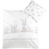 Zöllner Linge de lit pour enfants Bunny et Owl 80x80 cm + 35x40 cm