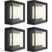 Philips Hue Econic Applique Murale White and Color Noir Moderne Lot de 4