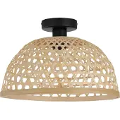 Eglo Plafonnier Claverdon Avec Abat-Jour Tressé Naturel