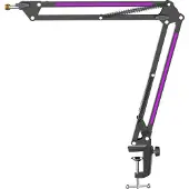 Fifine BM38 RGB Boom Mikrofonarm, Pied de microphone, Noir