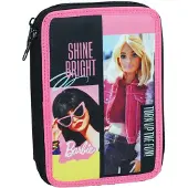 Barbie Trousse à crayons 2 compartiments remplis Shine Bright School