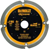 DeWalt Lame denture diamant pour fibre de ciment et laminés - - 190x30 mm - 4 dents