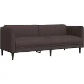 vidaXL Canapé 3 places marron foncé Tissu
