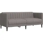 vidaXL Canapé 2 places tissu taupe