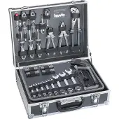 Kwb mallette à outils , y compris jeu d'outils, 199 pièces, remplie, robuste et de haute qualité