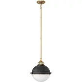 HINKLEY Fletcher 2xE27 60W lampe suspendue zinc vieilli / laiton vieilli