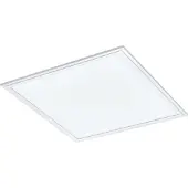 Eglo Plafonnier Salobrena 1, panneau LED en aluminium et plastique, plafonnier blanc, éclairage de plafond blanc neutre, lampe de cuisine 45 x 45 cm