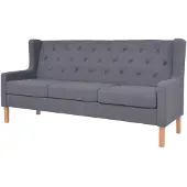 vidaXL Ensemble de canapés 2 pièces tissu gris