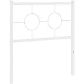 vidaXL Tête de lit de rechange en métal blanc 80 cm