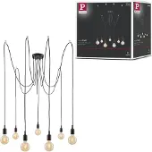 Paulmann Suspension , Neordic Ketil, dimmable, Noir, Salon / séjour, Plastique, Scandinave