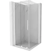 Mexen Paroi de douche Velar 100x100 cm, Blanc, Transparent