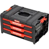 Qbrick System PRO Drawer 3 Toolbox 2.0 Basic empilable 450 x 310 x 244 mm 3x 4,5 l IP54 avec trois tiroirs 9 inserts