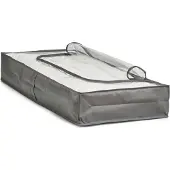 Zeller Sac de rangement sous le lit, gris, 103 x 45 x 15 cm, 14609