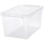 Orthex Boîte de rangement CLASSIC 45 47 litres fermetures blanches à clipser