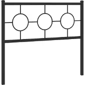 vidaXL Tête de lit de rechange en métal noir 100 cm