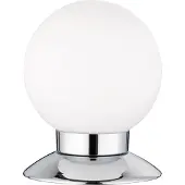 TRIO Lampe de table LED PRINCESS chromée blanche 3 W, blanc chaud, 250 lm, verre, dimensions : 13 x 10 x 10 cm, IP20, RL