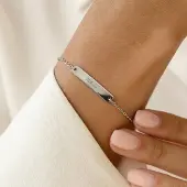 Yoursurprise Bracelet pour femme personnalisé - Argent