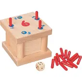 Goki Jeu de dés en bois - - Il me faut un six - Pour enfants - A partir de 5 ans