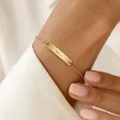 Yoursurprise Bracelet pour femme personnalisé - Or