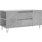 vidaXL Table basse gris béton 102x44,5x50 cm Bois composite